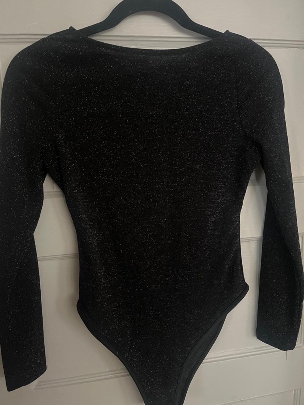 Black Sparkle Long Sleeve Bodysuit